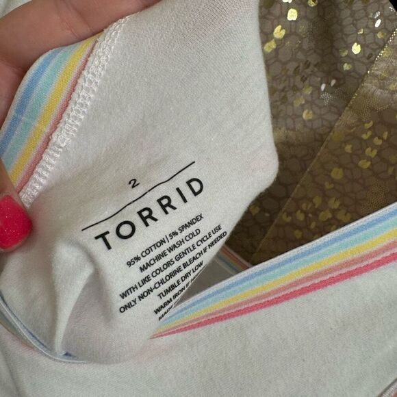 Torrid Bright White Foxy Scoop Neck Ribbed Ringer Bodysuit 2X 18/20 NWT - Picture 6 of 9